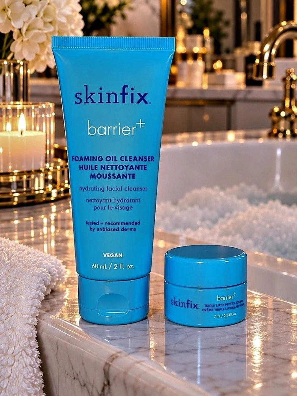 Skinfix Barrier+ Foaming Oil Cleanser + Triple Lipid Peptide Cream Duo